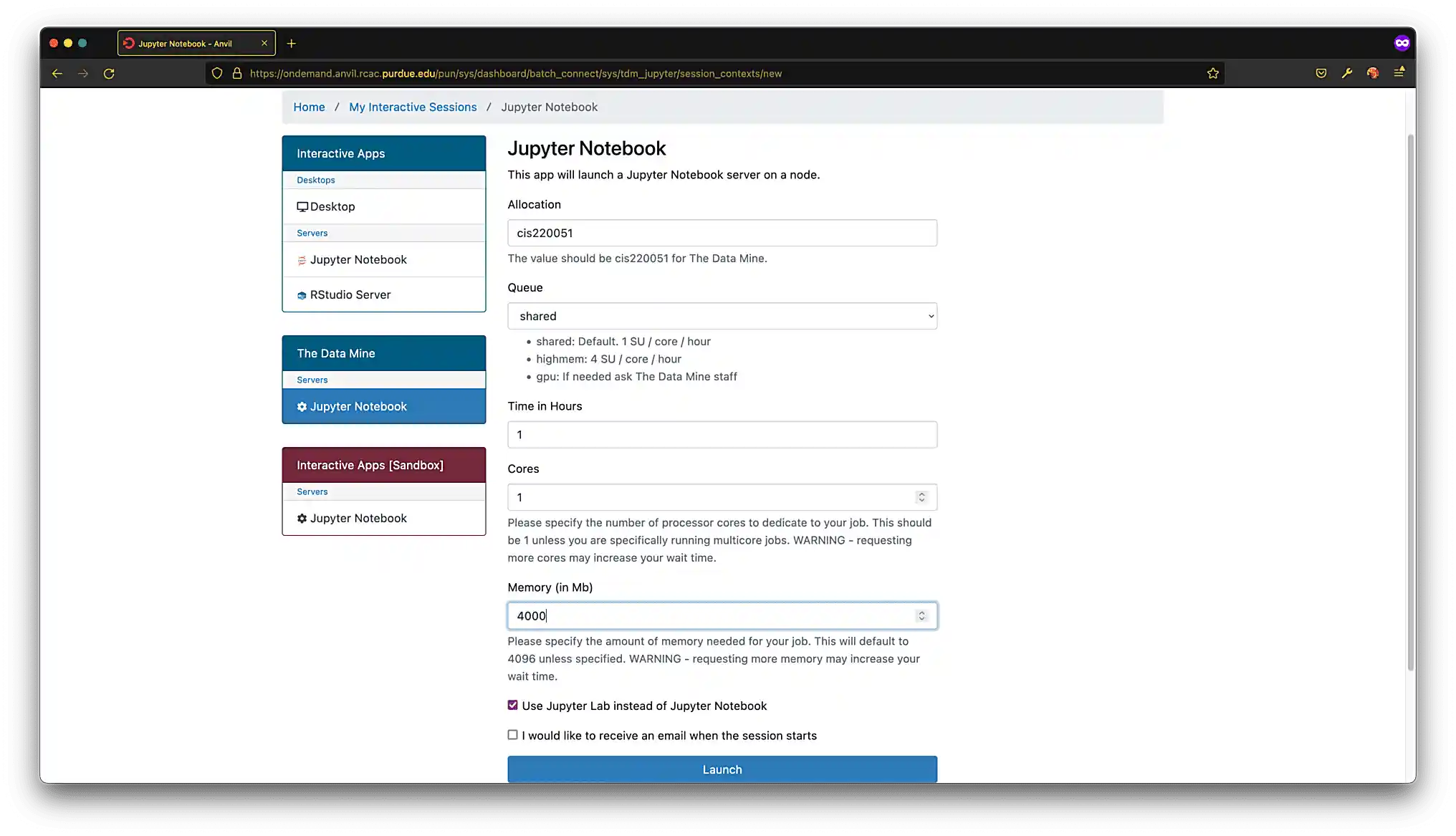 Jupyter Lab settings